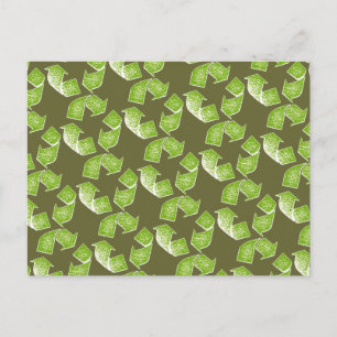 recycle green sign postcard