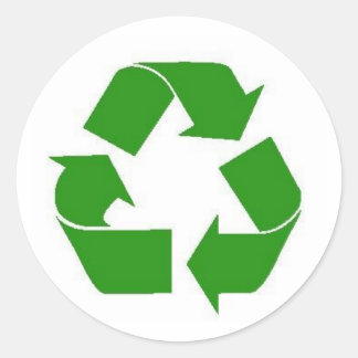 recycle green sticker