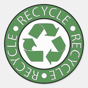 Recycle Green Symbol Go Green Earth Day Eco Classic Round Sticker