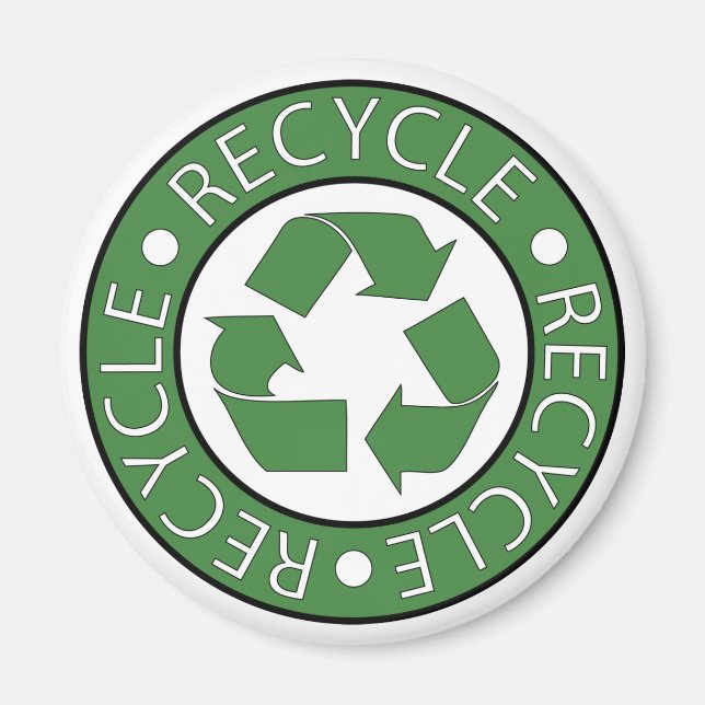 Recycle Green Symbol Go Green Earth Day Eco Magnet (Front)