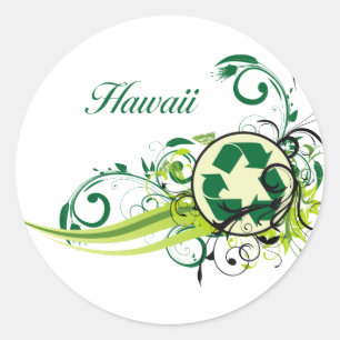 Recycle Hawaii Classic Round Sticker