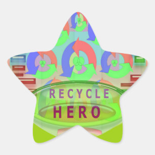 RECYCLE HERO AWARD - Encourage Now Star Sticker