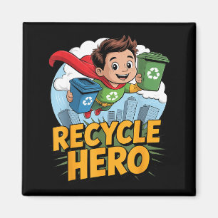 Recycle hero kids earth day magnet