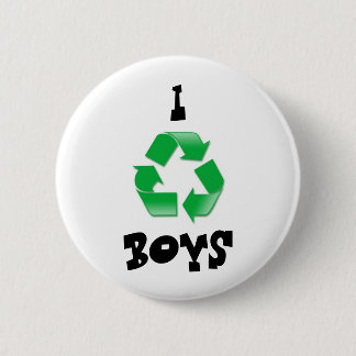 recycle, I, BOYS 2 Inch Round Button