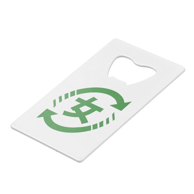 Recycle Japanese Girls | Kanji Nihongo Sign Wallet Bottle Opener (Front Angled)