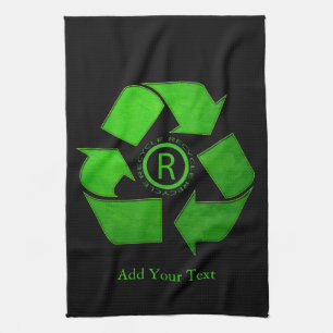 Recycle Logo by Shirley Taylor Kitchen Towel