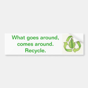 recycle logo colour 600 dpi0001, What goes Bumper Sticker