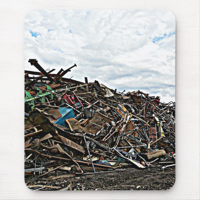 Recycle metal scrap at junkyard mouse pad (Front)