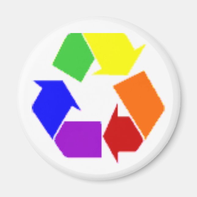 recycle rainbow symbol magnet (Front)