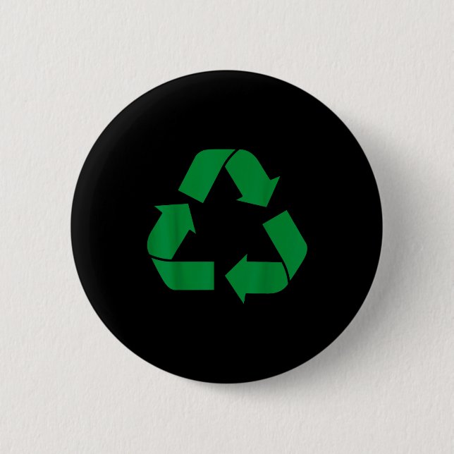 Recycle Recycling  2 Inch Round Button (Front)