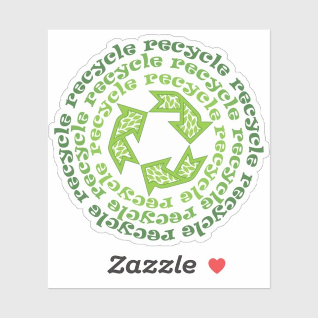 Recycle, Reuse, Reduce quote with green arrows (Sheet)