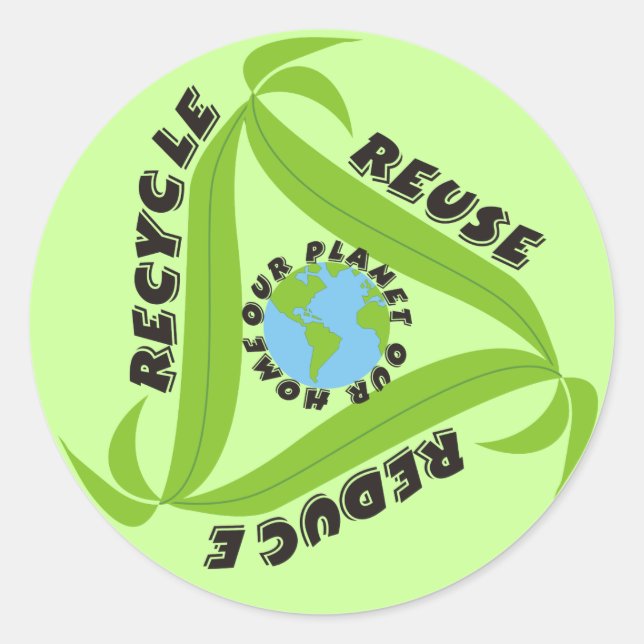 Recycle, Reuse, Reduce Stickers (Front)