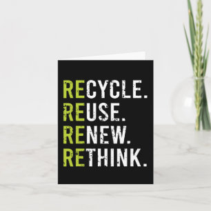 Recycle Reuse Renew Rethink Crisis Environmental A Card