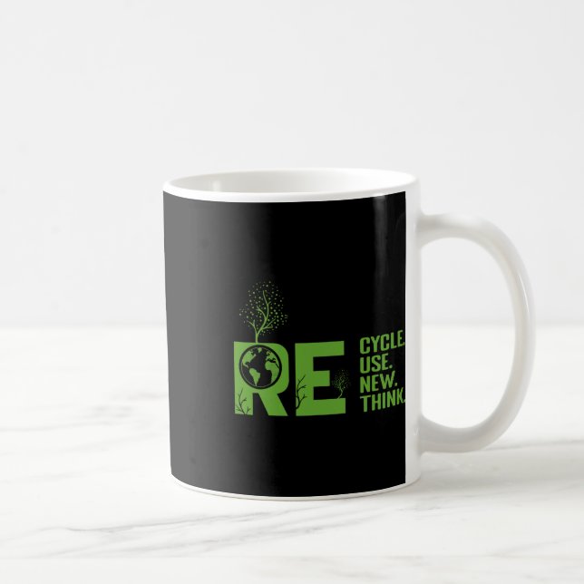 Recycle Reuse Renew Rethink Crisis Environmental A Coffee Mug (Right)