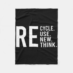 Recycle Reuse Renew Rethink Crisis Environmental A Fleece Blanket