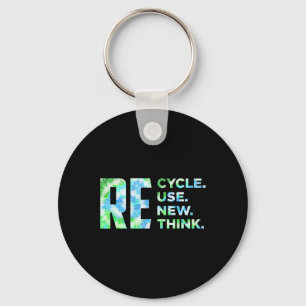 Recycle Reuse Renew Rethink Crisis Environmental A Keychain