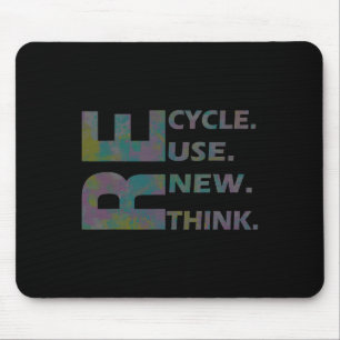 Recycle Reuse Renew Rethink Crisis Environmental A Mouse Pad