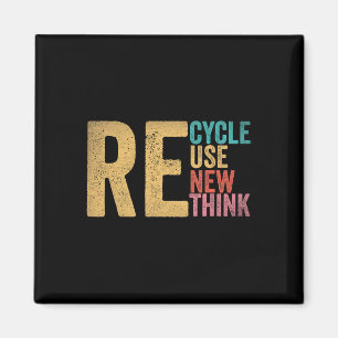 Recycle Reuse Renew Rethink Earth Day 5 Magnet