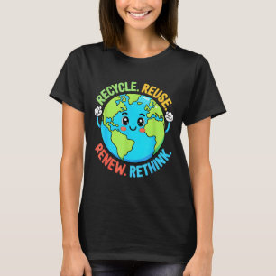 Recycle reuse renew rethink earth day boy toddler T-Shirt