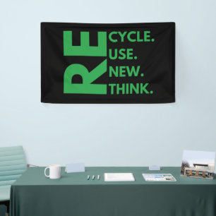 Recycle Reuse Renew Rethink Earth Day Environment Banner
