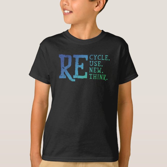 Recycle Reuse Renew Rethink Vintage T-Shirt (Front)