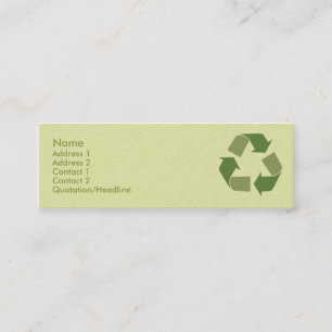 Recycle - Skinny Mini Business Card