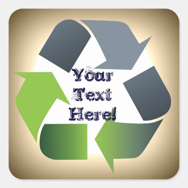 Recycle Square Sticker (Front)