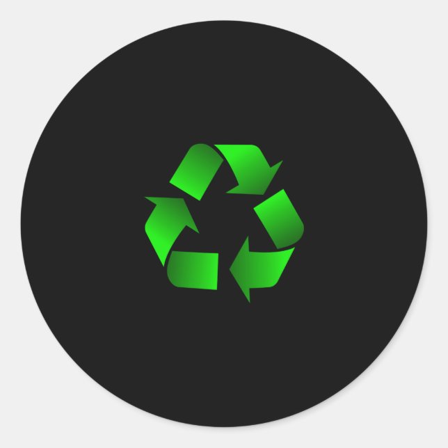 Recycle Symbol Classic Round Sticker (Front)