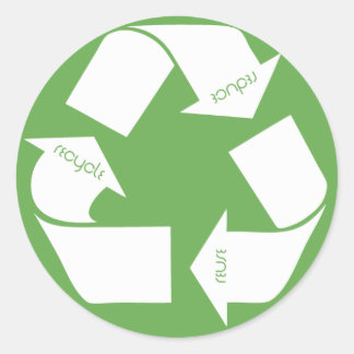 Recycle Symbol Classic Round Sticker