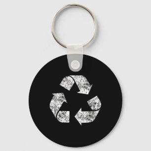 Recycle Symbol Distressed Earth Day Environment Gi Keychain