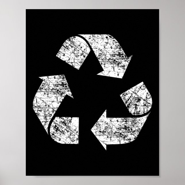 Recycle Symbol Distressed Earth Day Environment Gi Poster (Front)