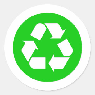Recycle Symbol - Reduce, Reuse, Recycle Classic Round Sticker