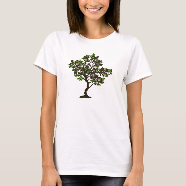 Recycle Symbol Tree Womens T-shirt (Front)