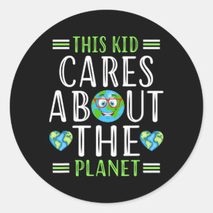 Recycle This Kid Cares Planet Save World Hour Eart Classic Round Sticker
