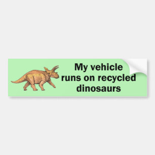Recycled Dinosaurs Bumper Sticker