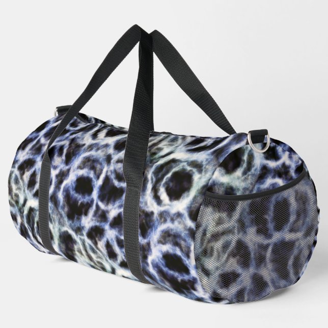 recycled indigo shibori : duffle bag (Right Corner)