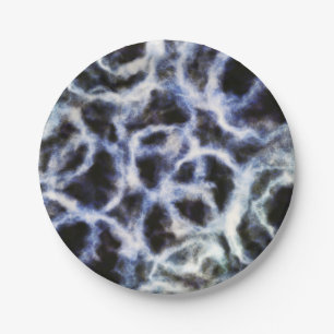 recycled indigo shibori : paper plate