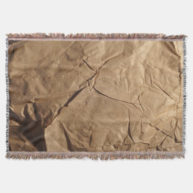 Recycled Paper: Eco-Friendly Texture. Throw Blanket (Front)