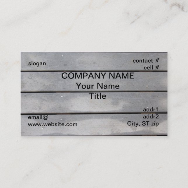 recycled plastic decking business card (Front)