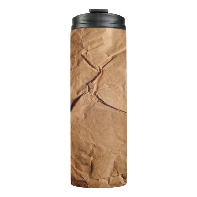 Recycled wrapping paper. Texture. Thermal Tumbler (Front)