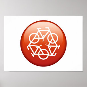 recycler rouge par Petr Kratochvil affiche