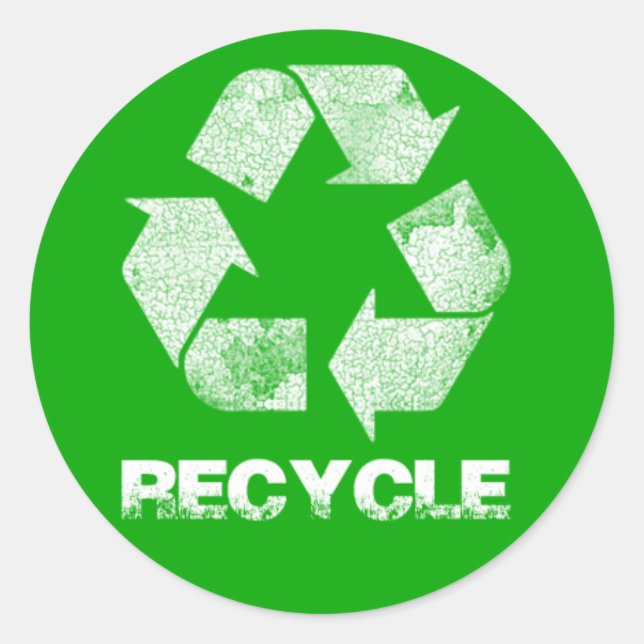 Recycler Stickers Vintages verts (Devant)