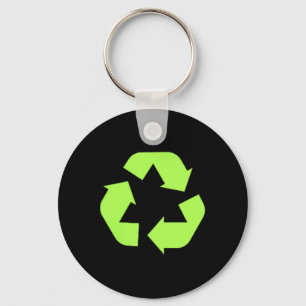 Recycles Earth Environmental Sustainability Recycl Keychain