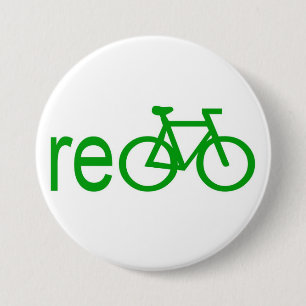 Recycling 3 Inch Round Button