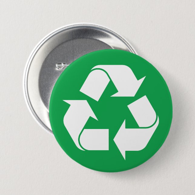 Recycling  3 inch round button (Front & Back)