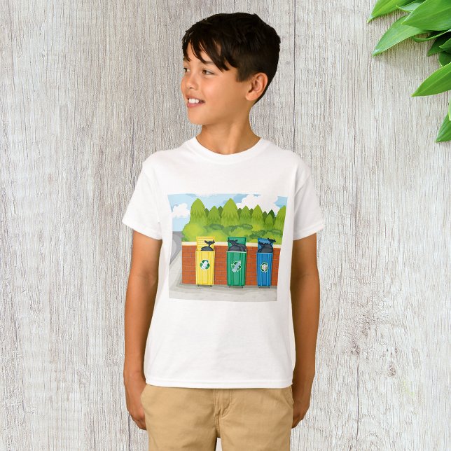 Recycling Bins Colour Coded Waste Sorting T-Shirt (Creator Uploaded)