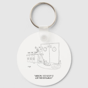 Recycling Cartoon 9265 Keychain