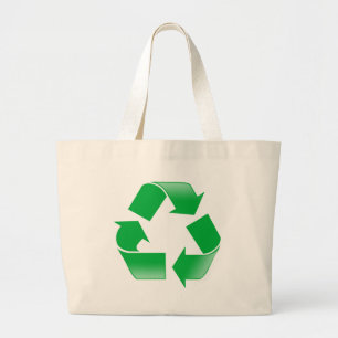 Recycling CLASSIC RECYCLE SYMBOL Large Tote Bag