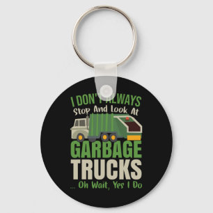 Recycling Day Kids Funny Garge Truck Toddler Recyc Keychain