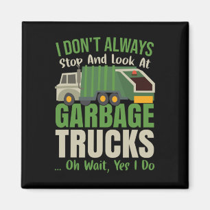 Recycling Day Kids Funny Garge Truck Toddler Recyc Magnet